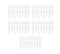 Decorative Garden Edging Fence | 5 - Pack Plastic Landscape Border for Lawn/Flower Beds/Pathways | No Dig Snap - Together Design, 50x30.5cm Panels