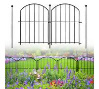 Decorative Garden Fence 17in x26ft, 26 Pack Rustproof Metal No Dig Fence Animal Barrier for Dog, Arched Flower Bed Edging Ornamental Wire Border Panel Fencing for Yard Patio Outdoor Decor