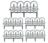 Decorative Garden Fence, 5Pcs Plastic Folding Fences, Picket Fence Insert, Lightweight Landscape Path Panels for Grass Lawn Flowerbed Plant Borders/23x13 Inch