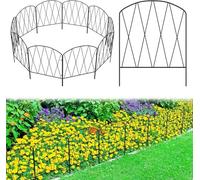Decorative Garden Fence, Animal Barrier Borders for Dogs, 10 Pack Rustproof Metal No Dig Fence, Arched Flower Bed Edging Ornamental Wire Border Panel Fencing for Yard Patio Outdoor Decor (10FT)