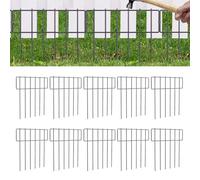 Decorative Garden Fence - Animal Barrier Fence | 10 No Dig Dig Digrofroping Landging Edge, Ornamental Metal Yard Stakes Defense, Outdoor Pet Boundary, Border
