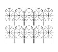 Decorative Garden Fence Panels, Weather-Resistant Outdoor Edging, 10-Pack Flower Barriers for Landscaping, Durable Garden Borders, Enhance Curb Appeal