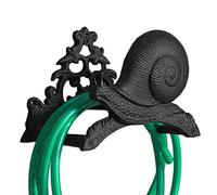 Decorative Garden Hose Holder, Hose Hanger, Heavy Duty Cast Iron Garden Yard Water Pipe Holds, Wall Mounted Hose Butler, Hose Rack Reel, 50FT 75FT 100FT Water Hose Bulter Storage (Snail)