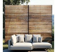 Decorative Garden Privacy Screen with Stand, 183x120cm Large Freestanding Metal Outdoor Divider with Installation Accessories, Trash Can Privacy Fence Screen Panels for Garden Pool Balcony Patio-A