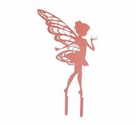 Decorative Garden Stakes Fairy Metal Yard Stakes Weather Resistant Outdoor Lawn Art Garden Decoration Plant Decoration Spring Decoration (A)