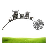 Decorative Garden Stakes Metal Sculpture with Animals on a Branch