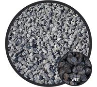 Decorative Garden Stones, Pebbles, Cobbles, Slate, Paddlestones, Gravel, Chippings, Aggregate, 20 kg, Various Colours (Black chipping 8-16mm)