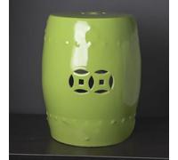 Decorative Garden Stool, Portable Ceramic Side Table, Round Hollow Drum Design for Living Room, Balcony and Garden Use