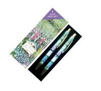 Decorative Gift Boxed Pen Set - 2 pens - My Garden - Pretty Wildflowers and Bees design - great for work, home, ideal as a gift for friend, relative, colleague