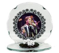 Decorative Glass Plate with Photo Frame, 18 cm Diameter Cliff Richard
