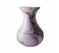 Decorative Glass Posy Flower Vase, 17cm height, Purple, Black, Grey and White (Purple Moon)