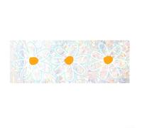 Decorative Glass Window Sticker Featuring Daisy Flower and Sunshine Theme, Made from Long Lasting PVC, Fits Various Glass Applications