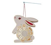 Decorative Glowing Paper Lantern Spring Festival Hollow Hanging Rabbit Lantern DIY Handmade Chinese New Year Mid-autumn Festival Decoration Garden