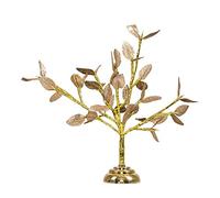 Decorative Gold Battery Operated 20 Warm White LED Bonsai Style Tree Table Lamp with Leaves - 40cm