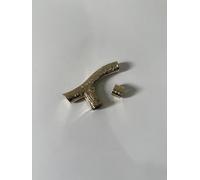 Decorative Gold Metal Walking Cane Handle, Victorian Style Engraved Design