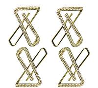 Decorative Golden Saree Pins Big X Shaped,Safety Pin, Brooch Safety Pins Set of 4