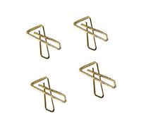 Decorative Golden Saree Pins Small X Shaped Sinlgle Line Stone,Safety Pin, Brooch Safety Pins Set of 4