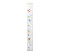 Decorative Growth Chart Puzzle Height Measuring Ruler for Wall | Art Hanging Ruler, Brief Modern Timber and Canvas Design, Waterproof Height Measurement for Teens