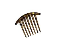 Decorative Hair Accessory Pair for Women Curved, Yellow | Comb Design Acrylic Finish Gold Tone Accent Rounded Teeth Updo