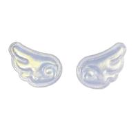 Decorative Hair Clips, White | 1 Pair Translucent Glitter Barrettes for Bangs, Braids, Side Sections, Everyday Accent Looks