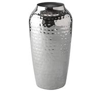 Decorative Hand Hammered Artisan Vase |Design Flower Vase | Living Room Décor | Modern Home | Table Centerpiece | Stylish Gift Box | Silver
