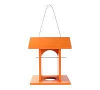 Decorative Hanging Double Bowl Bird Bath House Shape Wooden for Outdoor Garden Yard Weather Easy Use Natural Wood Bird Bath