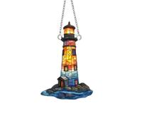 Decorative Hanging Ornaments - 2D Flat Lighthouse Acrylic Wall Art, 8" x 5.5" Unique Home Decor for Kitchen, Farmhouse & Garden