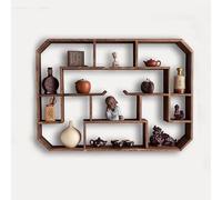 Decorative Hanging Racks,Modern Trinket Shelf,Wooden Shelves for Wall,Multi-Slot Shadow Box,Wall Mountable Knick Knack Shelf,Home Display Office,Bedroom,Entryway