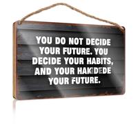 Decorative Hanging Sign You Do Not Decide Your Future. Camper Decor Desk Accessories For Women(20X30CM)