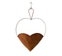 Decorative Heart Shaped Flower Basket for Indoor Outdoor Use, Sturdy Iron Construction for Planting and Garden Aesthetics (A style)