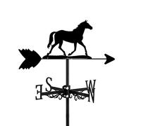 Decorative Hollow Out Wind Vane Wild Animals Weather Vane Mount Yard Weathervane Direction Indicator for Outdoor Garden Roof Courtyard Paddock Decoration,Horse (Horse)