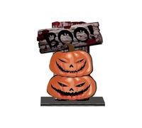 Decorative Home Accessories 3 Pcs Pumpkins Halloween Decorations Indoor, Wooden Tiered Tray Table Sign, Fall Pumpkin Kitchen Desk for Party Home School Shelf Display, Ornaments for (B, 15X12. 7cm)