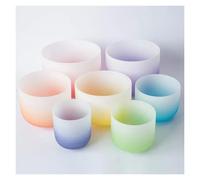 Decorative Home Accessories,Crystal Singing Bowls Set - 432/440Hz 7 Chakra Quartz Bowls with Heavy Duty Carrying Cases, Mallets, and Silk Brocade Cushions