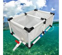 Decorative Home Accessories,Fish Tank Holding Tank for Pond Fish - Large Rectangular 1.5m x 1m Outdoor PVC Pool with Drain Valve, Ideal for Koi, Turtles, a