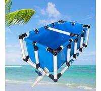 Decorative Home Accessories,Fish Tank Holding Tank for Pond Fish - Large Rectangular 1.5m x 1m Outdoor PVC Pool with Drain Valve, Ideal for Koi, Turtles, a