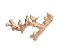 Decorative Hook in The Shape of a Golden Bird Branch, Three-Dimensional Wall Mounted Home Decor Accessories (Medium Size (38cm))