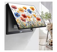 Decorative Horizontal Fuse Box Cover CabinetCircuit Breaker Panel Protector for Electricity DistributionWall Art for Bedroom & Kitchen (A 60x50cm)