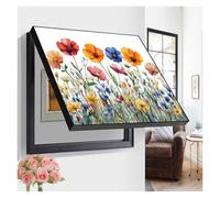 Decorative Horizontal Fuse Box CoverCircuit Breaker Panel Protector for Electricity Distribution Stylish Wall Art for Bedroom & Kitchen (E 80x60cm)