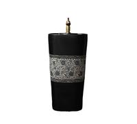 Decorative Household Ceramic One Piece Pedestal Sink Outdoor Garden Floor-Standing Washbasin with Faucet and Drain Vintage
