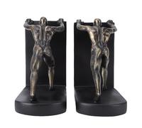 Decorative Human Figure Resin Bookends, Non Slip Heavy Duty, for Home, Office, Study Desk, 2 PCS, 17.5 x 9 x 17 cm