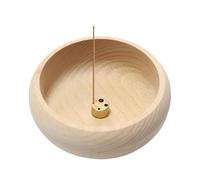 Decorative Incense Bowl, Aromatherapy Stick Holder, Home Incense Decor, Incense Ash Catcher, Handcrafted Wooden Burner, Natural Wood Incense for Sticks for Tea House, Yoga Studios, Spa