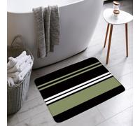 Decorative Inside and Outside Door Mats Black Stripe Sage Green White Striped Vintage Maroon Modern Multicolor Fashion Shower Mat Front Door Mat Carpet 40×60cm for Bathtub,Kitchen,Hall