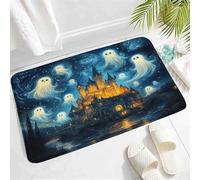 Decorative Inside and Outside Door Mats Ghost ry Sky Haunted Spooky Halloween Abstract Gothic Fairy Tale Night Scene Doormats Foot Mat 40×60cm for Hall,Store,Back Door
