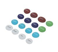 Decorative Inspirational Stones Set, 16 Pieces Mixed Color Flat Stones with Motivational Words for Vase Filler, Table Decor, DIY Craft