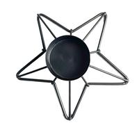 Decorative Iron Holder With Christmas Theme Star Moon Shape Tealight Candlestick For Home Centerpieces Lighting Christmas Holder