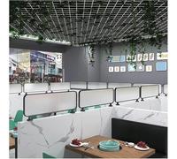 Decorative Iron Room Dividers for Dining Areas 30x100cm Black Stripe Glass Screens Elegant Restaurant & Office Desk Partitions Stylish Privacy Barriers