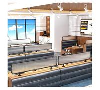 Decorative Ironwork Restaurant Partitions - Striped Semi-Privacy Grille Half Wall Divider, 30cm Low Fence for Dining Areas, Cafes & Bistro Spaces