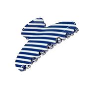 Decorative Jaw Clip for Everyday Hair Wear, Glossy Diagonal Stripes, Spring Hinge Hold, Selected Daily Accessory Striped Hair Clip Glossy Decorative Jaw for Updos Half Up Daily Accessory