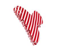 Decorative Jaw Clip for Everyday Hair Wear, Glossy Diagonal Stripes, Spring Hinge Hold, Selected Daily Accessory Striped Hair Clip Glossy Decorative Jaw for Updos Half Up Daily Accessory