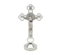Decorative Jesus Figurine - Metal Religious Statue | Exquisite Realistic Sculpture with Stand for Cabinets, Shelves, Prayer Room, Church Exhibition, Home, Decoration